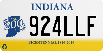IN license plate 924LLF
