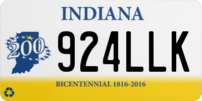 IN license plate 924LLK
