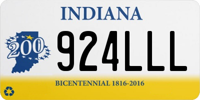IN license plate 924LLL