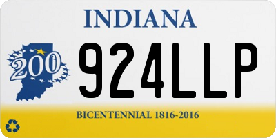 IN license plate 924LLP