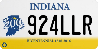 IN license plate 924LLR