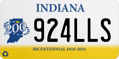 IN license plate 924LLS