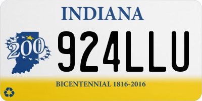 IN license plate 924LLU