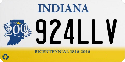 IN license plate 924LLV