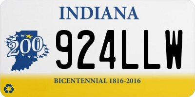 IN license plate 924LLW