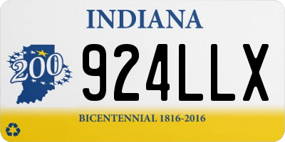 IN license plate 924LLX