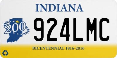 IN license plate 924LMC