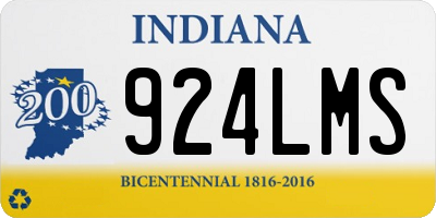 IN license plate 924LMS