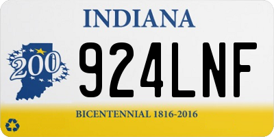 IN license plate 924LNF