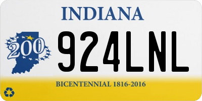 IN license plate 924LNL