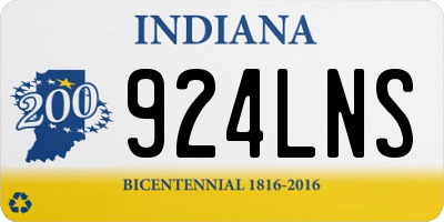 IN license plate 924LNS