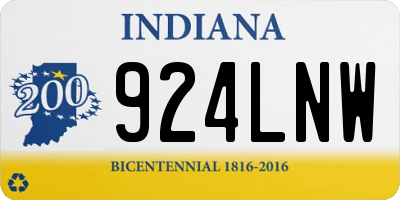 IN license plate 924LNW