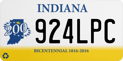 IN license plate 924LPC
