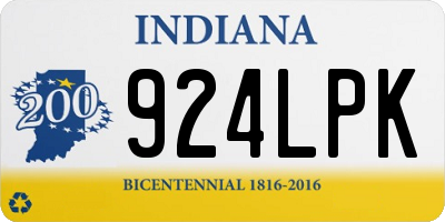 IN license plate 924LPK