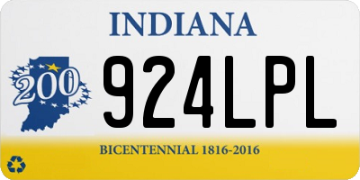 IN license plate 924LPL