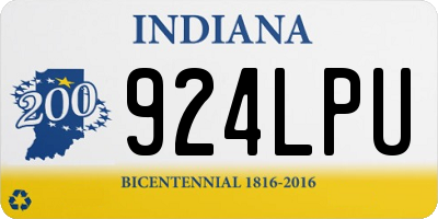IN license plate 924LPU