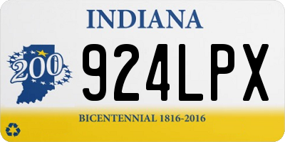 IN license plate 924LPX