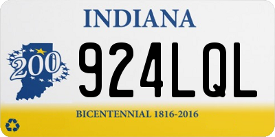 IN license plate 924LQL