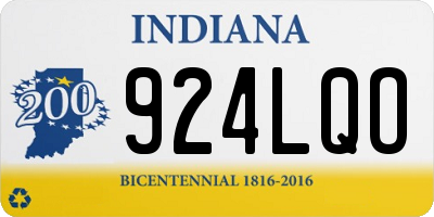IN license plate 924LQO