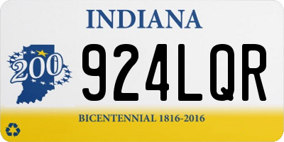 IN license plate 924LQR