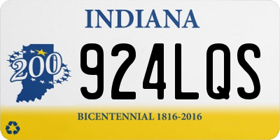 IN license plate 924LQS