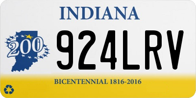 IN license plate 924LRV