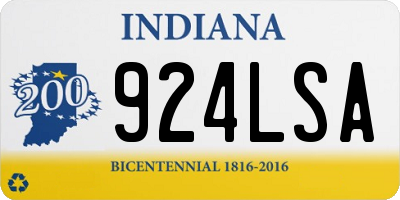 IN license plate 924LSA