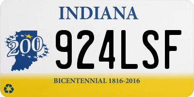 IN license plate 924LSF