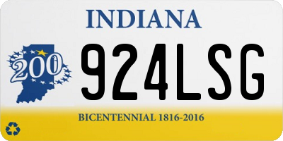 IN license plate 924LSG