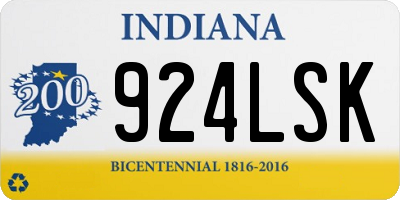 IN license plate 924LSK