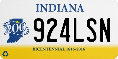 IN license plate 924LSN