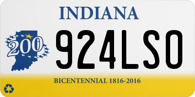 IN license plate 924LSO