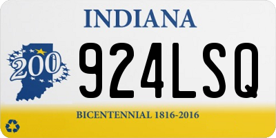 IN license plate 924LSQ