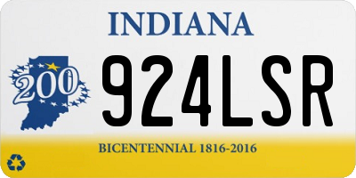 IN license plate 924LSR