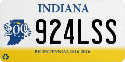 IN license plate 924LSS