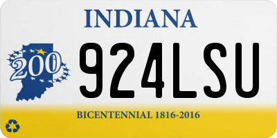 IN license plate 924LSU