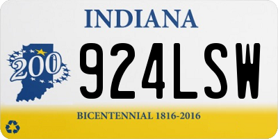 IN license plate 924LSW
