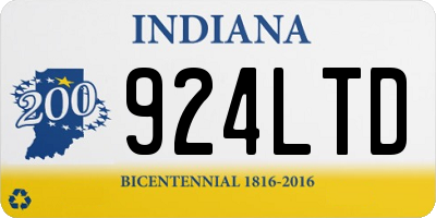 IN license plate 924LTD