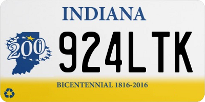 IN license plate 924LTK