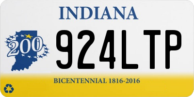 IN license plate 924LTP