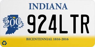 IN license plate 924LTR