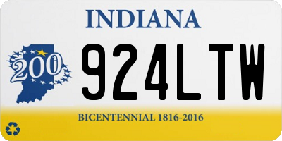 IN license plate 924LTW