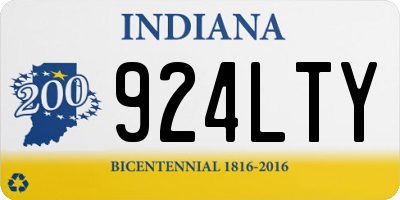 IN license plate 924LTY