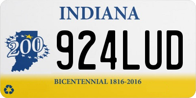 IN license plate 924LUD