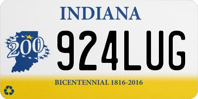 IN license plate 924LUG