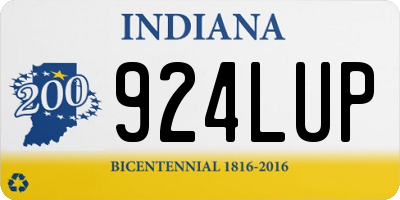 IN license plate 924LUP