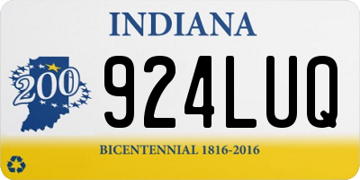 IN license plate 924LUQ