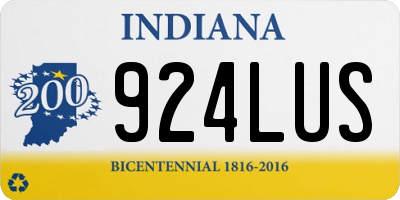 IN license plate 924LUS