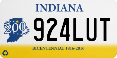 IN license plate 924LUT