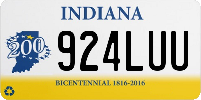 IN license plate 924LUU